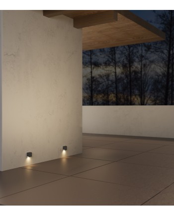SHELLA * BAÑADOR PARED LED 3W 3000K C. NEGRO